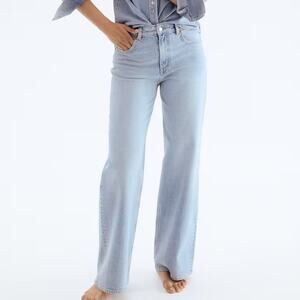 H&M Women’s 12 32 x 31 Jeans Wide Leg Denim Harper High Rise Cotton Stretch